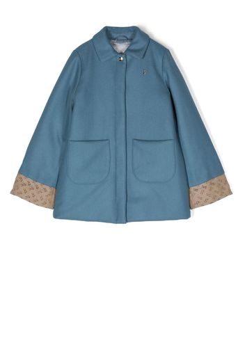 Herno Kids concealed-front fastening peacoat - Blu