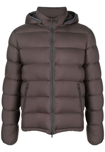 Herno hooded down puffer jacket - Marrone