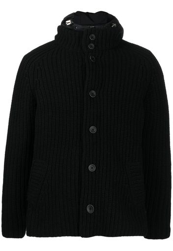 Herno ribbed button-up jacket - Nero