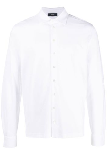 Herno spread-collar cotton shirt - Bianco