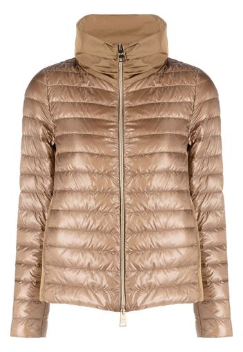 Herno zip-fastening padded jacket - Marrone