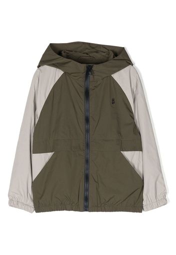 Herno Kids colour-block hooded jacket - Grigio