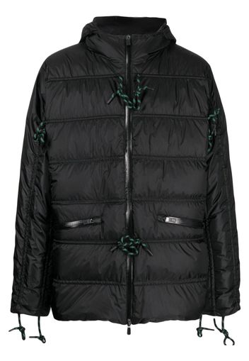 Herno zipped hooded padded jacket - Nero