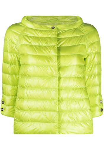 Herno Aminta quilted three-quarter sleeve jacket - Verde