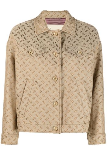 Herno monogram jacquard shirt jacket - Toni neutri