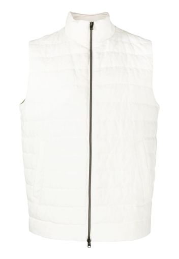 Herno padded-design feather down gilet - Bianco