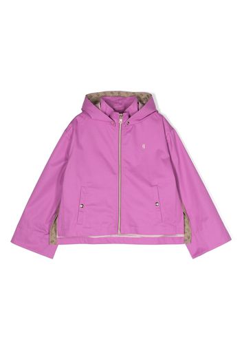 Herno Kids logo-print rain coat - Viola