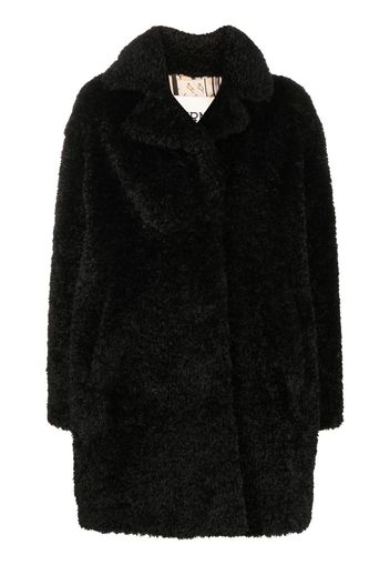 Herno faux-fur single-breasted coat - Nero