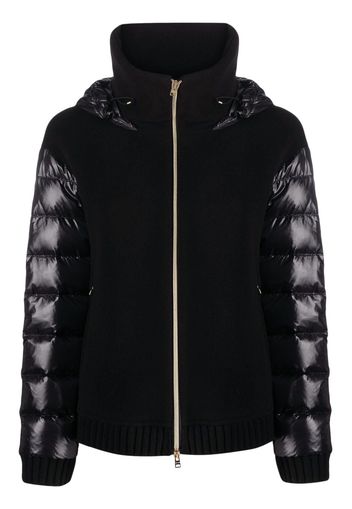 Herno padded-sleeve hooded jacket - Nero