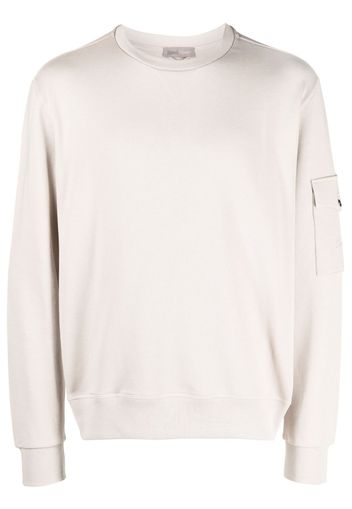 Herno sleeve patch-pocket cotton sweatshirt - Toni neutri