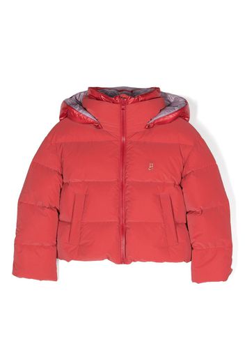 Herno Kids padded down-feather hooded jacket - Rosso