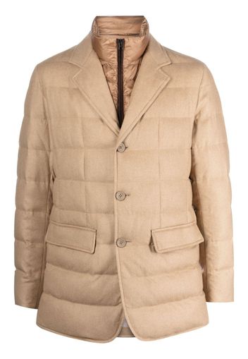 Herno spread-collar padded jacket - Toni neutri