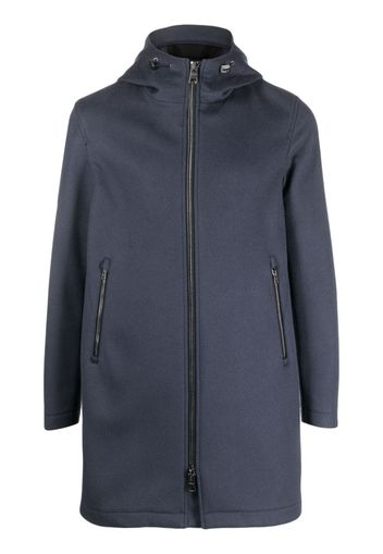 Herno zip-up hooded coat - Blu