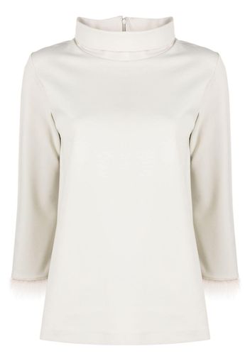 Herno Resort contrast-trim knitted top - Toni neutri