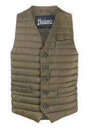 quilted V-neck gilet