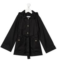 hooded twill coat