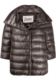 three-quarter sleeve puffer jacket