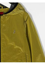 crepe de chine hooded jacket