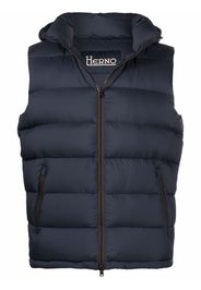 Herno quilted hooded gilet - Blu