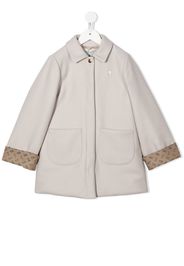 Herno Kids concealed-front fastening peacoat - Toni neutri