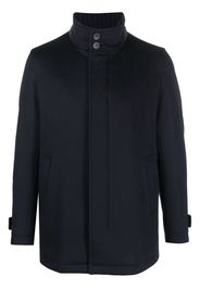 Herno quilted high-neck wool jacket - Blu