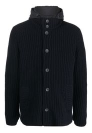 Herno padded-hoot knit jacket - Blu