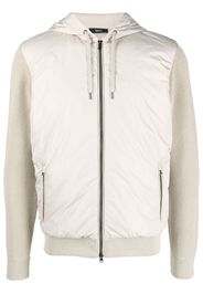 Herno panelled zipped hooded jacket - Toni neutri