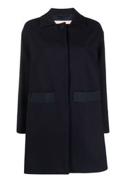 Herno long-sleeve high-low coat - Blu