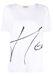 Herno crew-neck logo-print T-shirt - Bianco