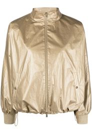 Herno metallic zipped bomber jacket - Oro