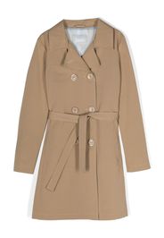 Herno Kids double-breasted trench coat - Marrone