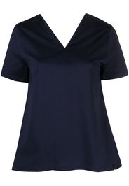 Herno T-shirt con scollo a V - Blu