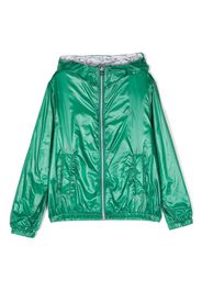 Herno Kids chest logo-plaque bomber jacket - Verde