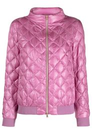 Herno diamond-quilted bomber jacket - Viola