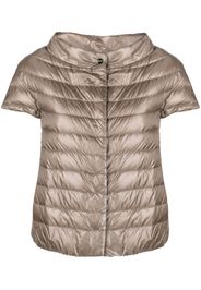 Herno Margherita short-sleeve quilted jacket - Marrone