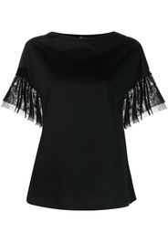 Herno tulle-insert cotton T-shirt - Nero