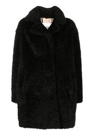 Herno faux-fur single-breasted coat - Nero