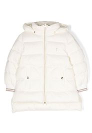 Herno Kids embroidered-logo padded hooded jacket - Bianco