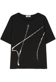 Herno T-shirt con placca logo - Nero