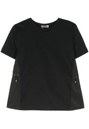Herno taffeta-panel cotton T-shirt - Nero