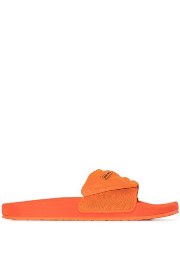 orange padded slides