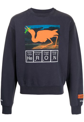 Heron Preston Felpa Periodic con stampa - Viola