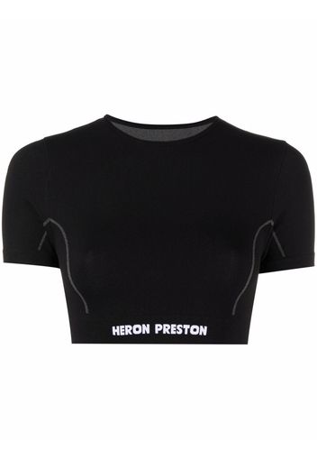 Heron Preston ACTIVE SS TOP LOGO BLACK WHITE - Nero