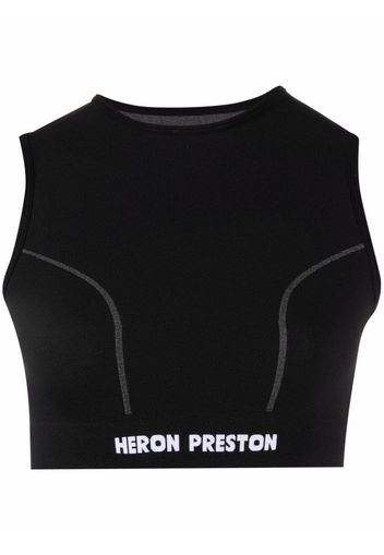 Heron Preston ACTIVE SL TOP LOGO BLACK WHITE - Nero