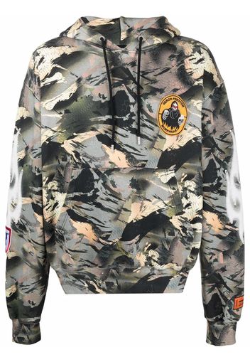 Heron Preston Felpa con stampa camouflage - Verde