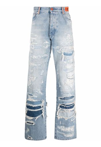 Heron Preston Jeans con effetto vissuto - Blu