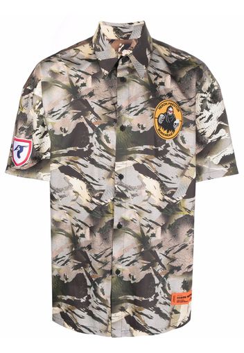 Heron Preston Camicia con stampa camouflage - Verde