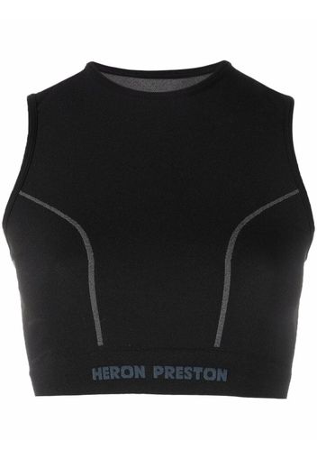 Heron Preston ACTIVE SL TOP LOGO BLACK WHITE - Nero