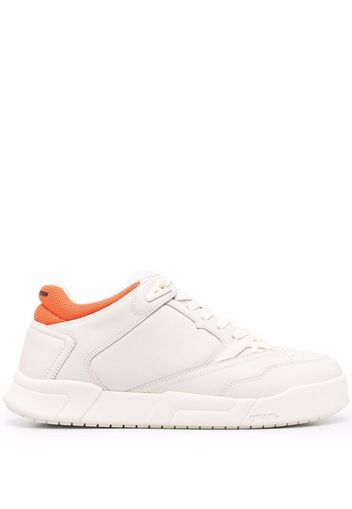 Heron Preston lace-up leather sneakers - Bianco