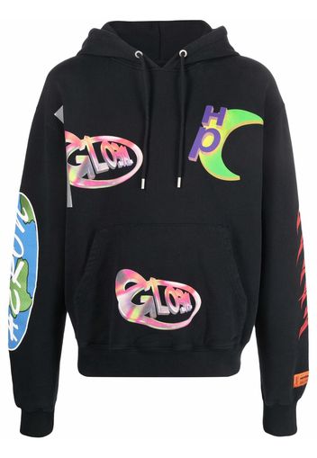 Heron Preston global print hoodie - Nero